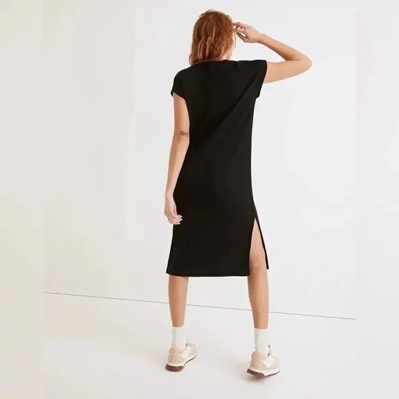 madewell ribbed shoulder tee dress Madewell Ribbed Shoulder Tee Dress